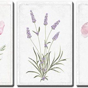 3 Panel Canvas Wall Art - Flower Theme